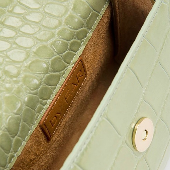 By Far Mini Sage Green Leather Crossbody Bag - Picture 7 of 8